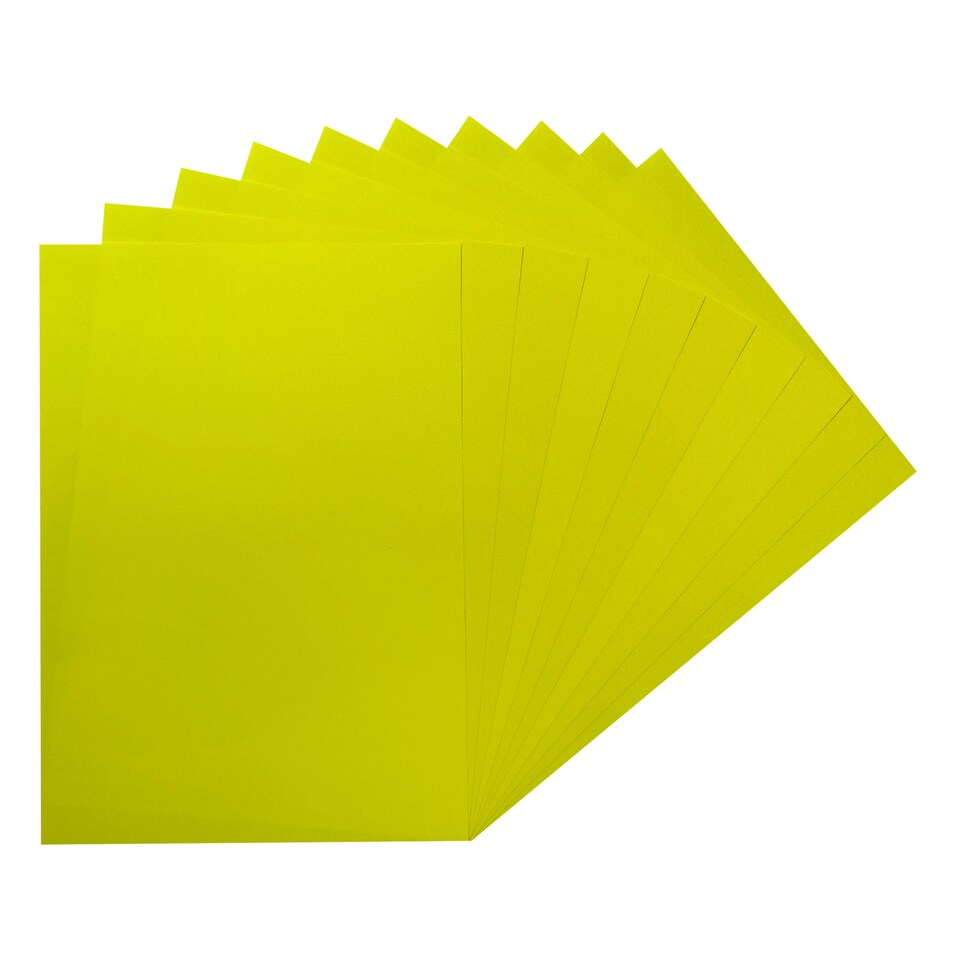 image 1 of Pack of 100 A5 Coloured Paper 75gsm Sheets Yellow | Fluorescent Yellow | A5