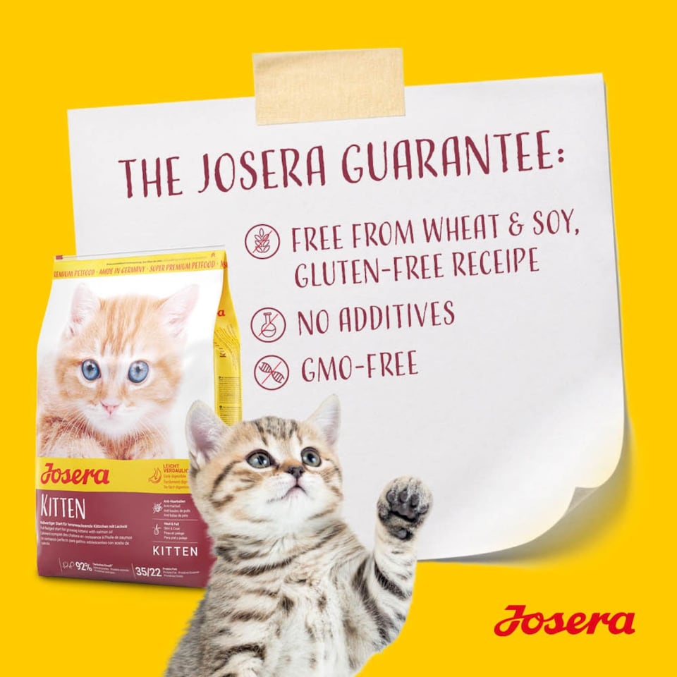 image 1 of Josera Kitten complete food | Growing kittens | Pregnant & nursing mothers | Optimal development | Omega 3 | Anti-Hairball | Gluten free | Skin & Coat | 8x0.4kg