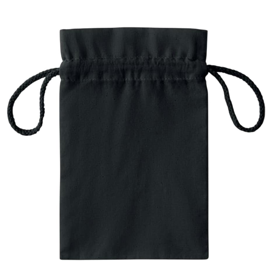 image 1 of MidOcean Taske Cotton Drawstring Bag - Black - 22cm x 14cm Black