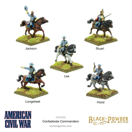 Black Powder Epic Battles: ACW - Confederate Commanders - Brand New