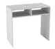 image 1 of 80cm Wood Console Table PC Laptop Computer Desk Office Hallway 2 Storage Shelves | White | White