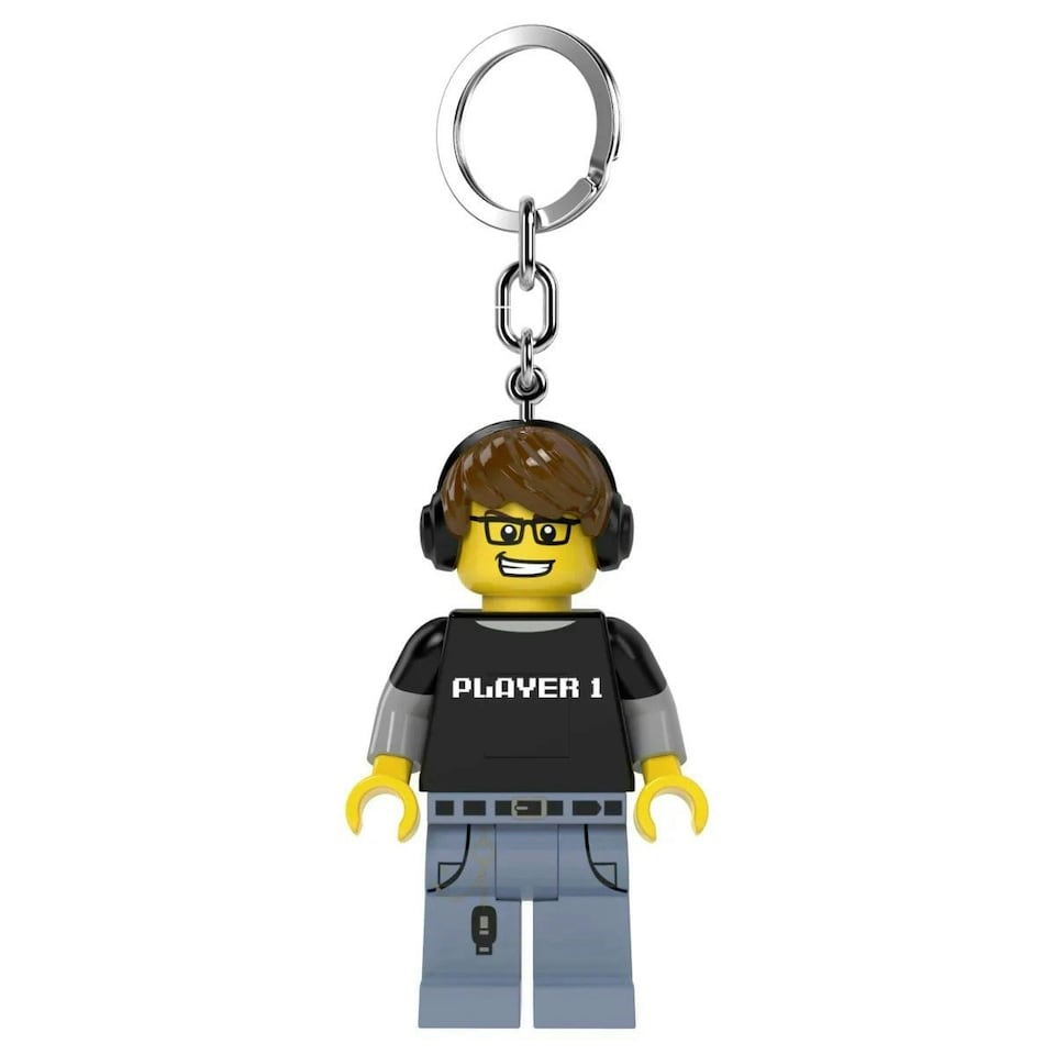 image 1 of Lego Minifigures Light Up Keychain - Video Game Guy