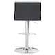 image 4 of Interiors by Premier Grey Faux Leather Bar Chair, Backrest Breakfast Bar Chair, Footrest Living Bar Chair Kitchen