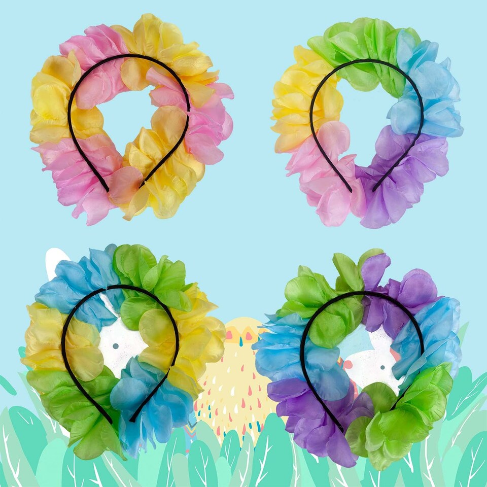 image 1 of vfm-estore Easter Headbands Fancy Dress Accessory 15cm x 13cm Multicolour - Pack of 4