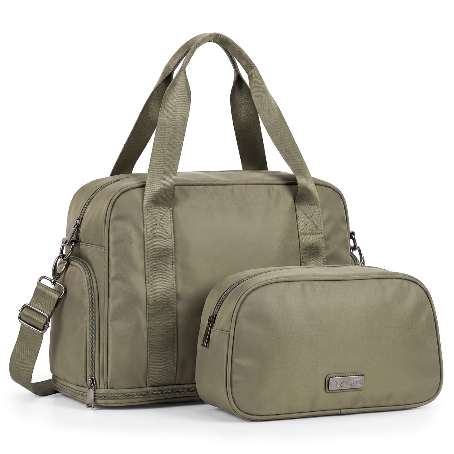Lugg Duffle & Toiletry Bag Set - Waterproof, Fits EasyJet Cabin Size in Dark Green