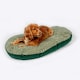 image 4 of Fleece Green Herringbone Quilted Mattress Small (21")