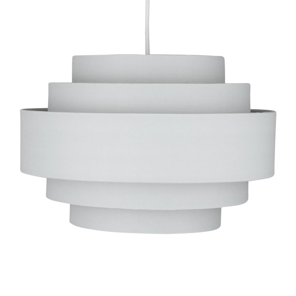 image 1 of Pair of Light Grey 5 Tier Light Shades | Grey | Large | 2