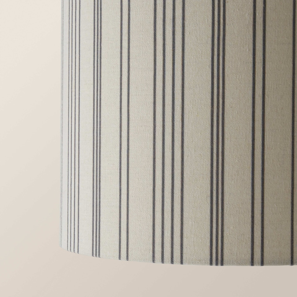 image 1 of ValueLights Hallie Natural Small Stripe Ceiling Lamp Shade & Bulb | Multi