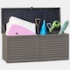 image 4 of Garden Gear Grey Lockable Storage Patio Box with Sit-on Lid Weatherproof 490 Litre Box