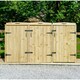 image 2 of Chatburn Triple Wheelie Bin Store - Timber - L97 x W214.2 x H125 cm - Fits 3 x 360L Wheelie Bins Brown