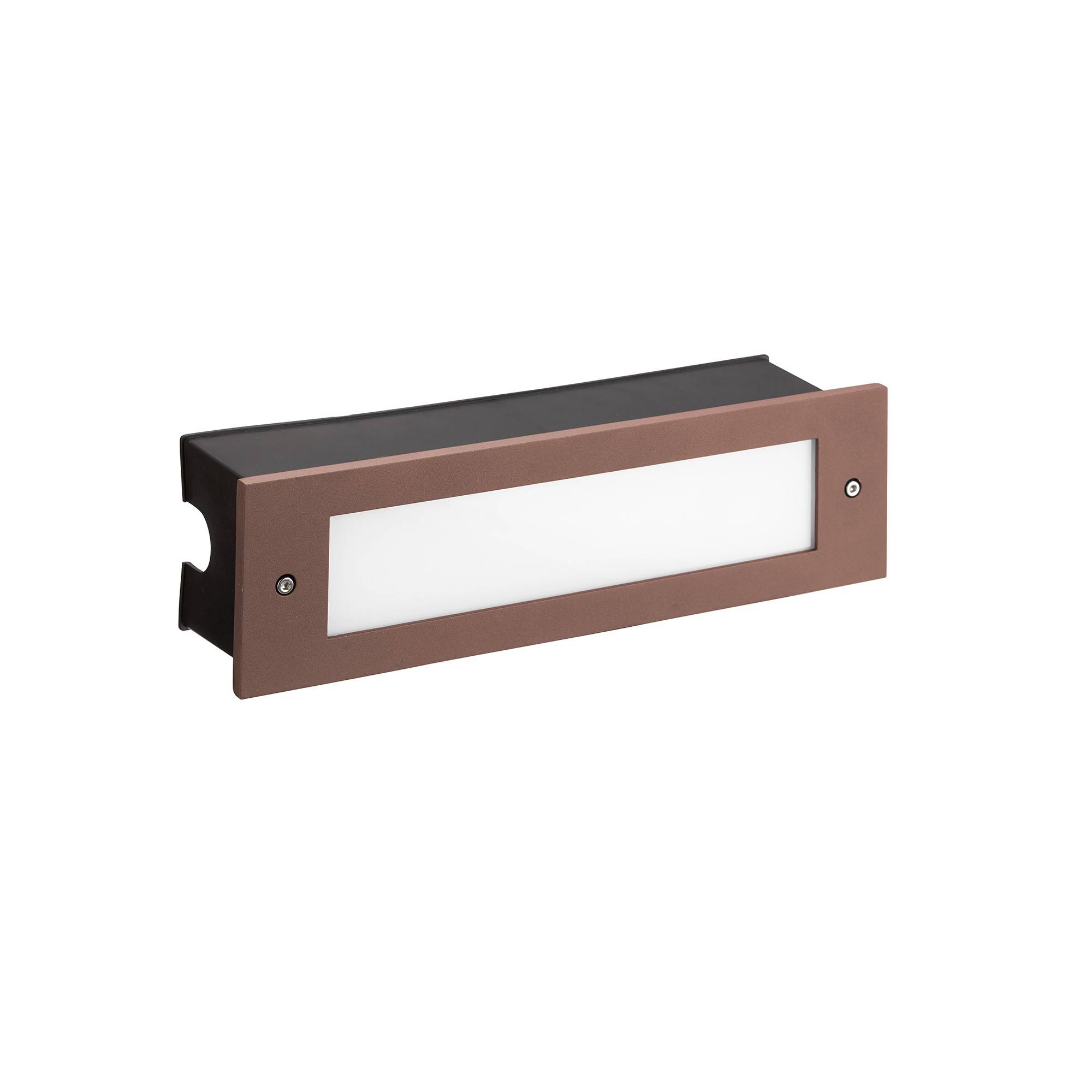 Micenas Outdoor LED Recessed Wall Light Brown 29.8cm 1140lm 3000K IP65 - Special Offer