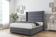 image 3 of Sloomy Sterling Steel Plush Divan Bed Base No Drawers With 54 Inch Wingback Headboard & 12 Inch Matching Footboard | Grey | Steel | Small Single | 1
