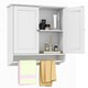 image 1 of COSTWAY Wall-mounted Bathroom Cabinet Storage Medicine Cabinet White