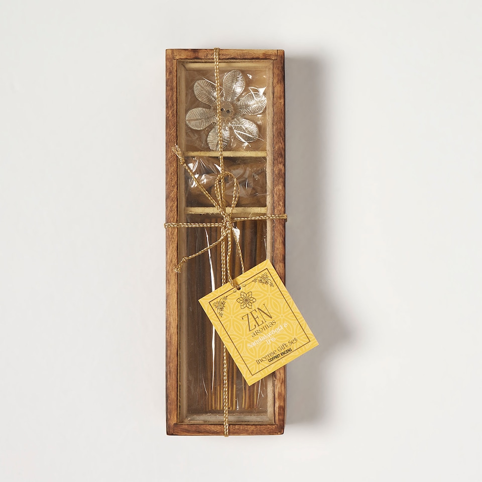 image 1 of Homescapes Zen Incense Gift Set – Sandalwood & Iris