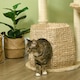 image 8 of PawHut Cat Tree Tower with Cattail Bed, Sisal Post, 119cm, Natural Tone