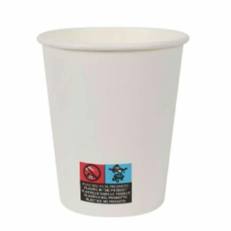 image 1 of Set of glasses Algon Cardboard Disposable White 200 ml 36 Units (25 Pieces) N/A