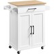 image 1 of Yaheetech Kitchen Island Cart with Spice Rack Storage