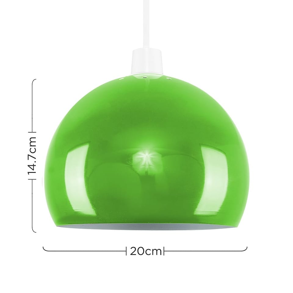 image 1 of ValueLights Mini Arco Green Dome Ceiling Pendant Shade | Green