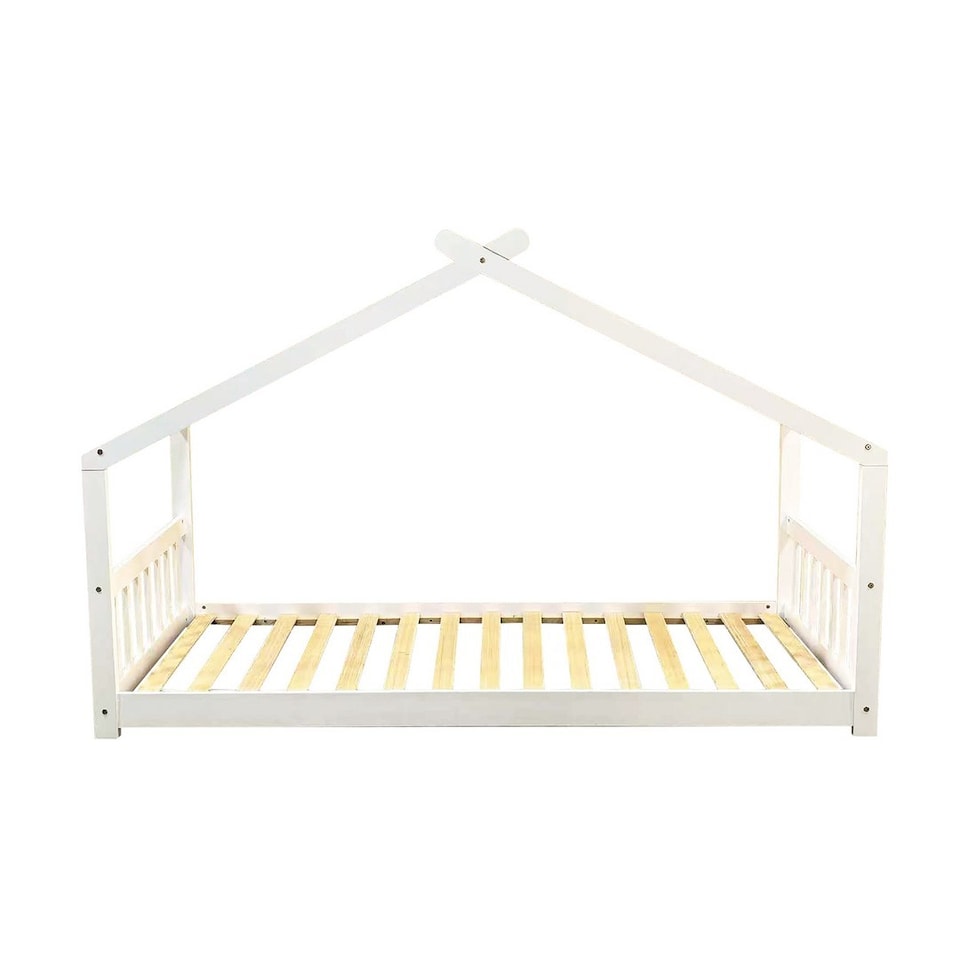 image 1 of Jinsen Single Cottage Bed - Wood - L200 x W95 x H129 cm - White