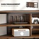 image 6 of HOMCOM Corner TV Stand Cabinet, TV Unit for TVs up to 50 , TV Cabinet with Storage Shelves and Cable Holes for Living Room, Bedroom, Rustic Brown