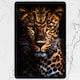 image 2 of Leopard Print Placemats And Coasters Set 12 Pieces 11x8 Placemats Wood Bottom