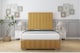 image 1 of Sloomy Langston Mustard Plush Deep-Sided Bed Frame With 50" Upholstered Headboard 4'6 Double