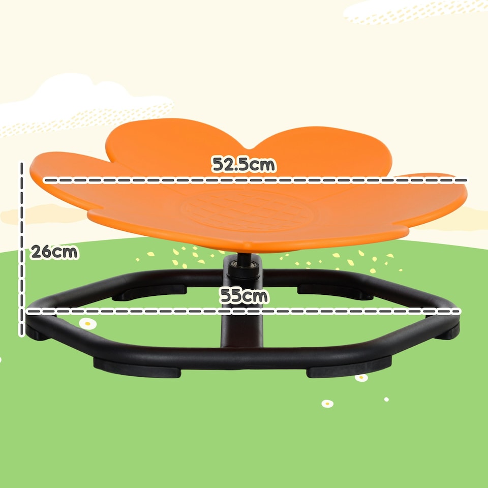 image 1 of AIYAPLAY Sensory Spinning Chair for Kids, for Balance, Coordination, Orange