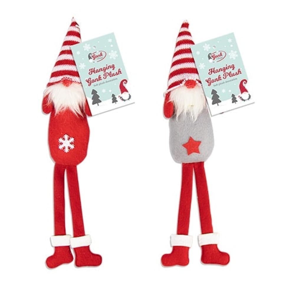 Christmas Gonk Plush Hanging Decoration 31cm