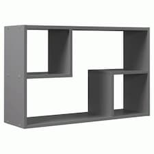 Modular Wall Mounted Shelf Unit Grey | Unit Colour: Grey