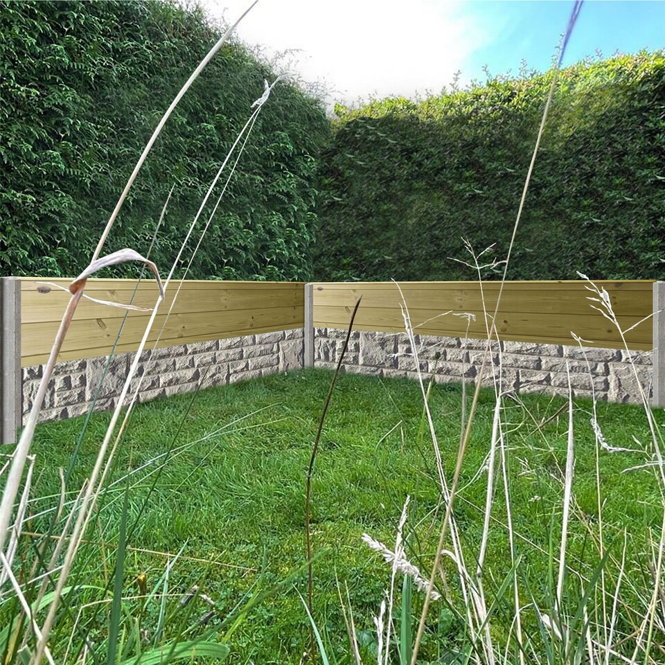 image 1 of Ultimate T&G Horizontal Boards W:6ft x H:1ft Fence Panel Treated Timber (Pack of 5)