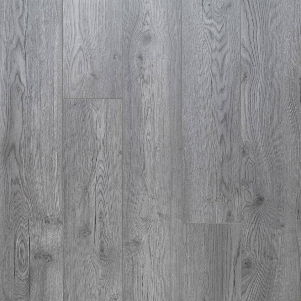image 1 of Woodl Epping Oak Grey Wood Effect Click Laminate Flooring-Plank (8mm),For All Rooms & Contract Commercial Usage | Grey | Grey | 1