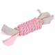 image 1 of Pink Small Dog Puppy Fleecy Rope Coil Play Toy Great For Teeth & Gums
