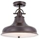image 5 of Emery 1 Light Dome Ceiling Pendant Palladian Bronze, E27