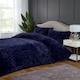 image 5 of Chunky Ribbed Fur Polyester Duvet Cover Set with Pillowcase White | King