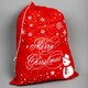 image 2 of 46 x 60cm Large Christmas Santa Sack Snowflake Snowman 1Pc