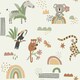 image 1 of Holden Décor Animals Wallpaper - Sage/Beige - 10m x 53cm Green