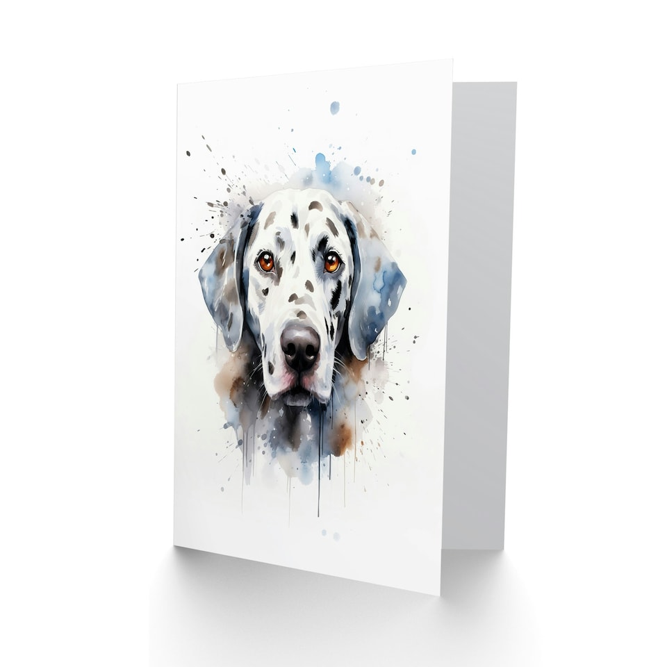image 1 of Dalmatian Lovers Gift Watercolour Pet Blank Art Card