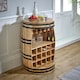 image 3 of Valor Solid Dark Mango Wood Barrel Wine Sideboard | Brown