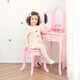 image 2 of Teamson  Kids Lady Alessandra Corner Vanity and Stool Set, Pink