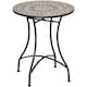 image 9 of Outsunny 60cm Mosaic Round Bistro Table Outdoor Garden Side Table, Green 
