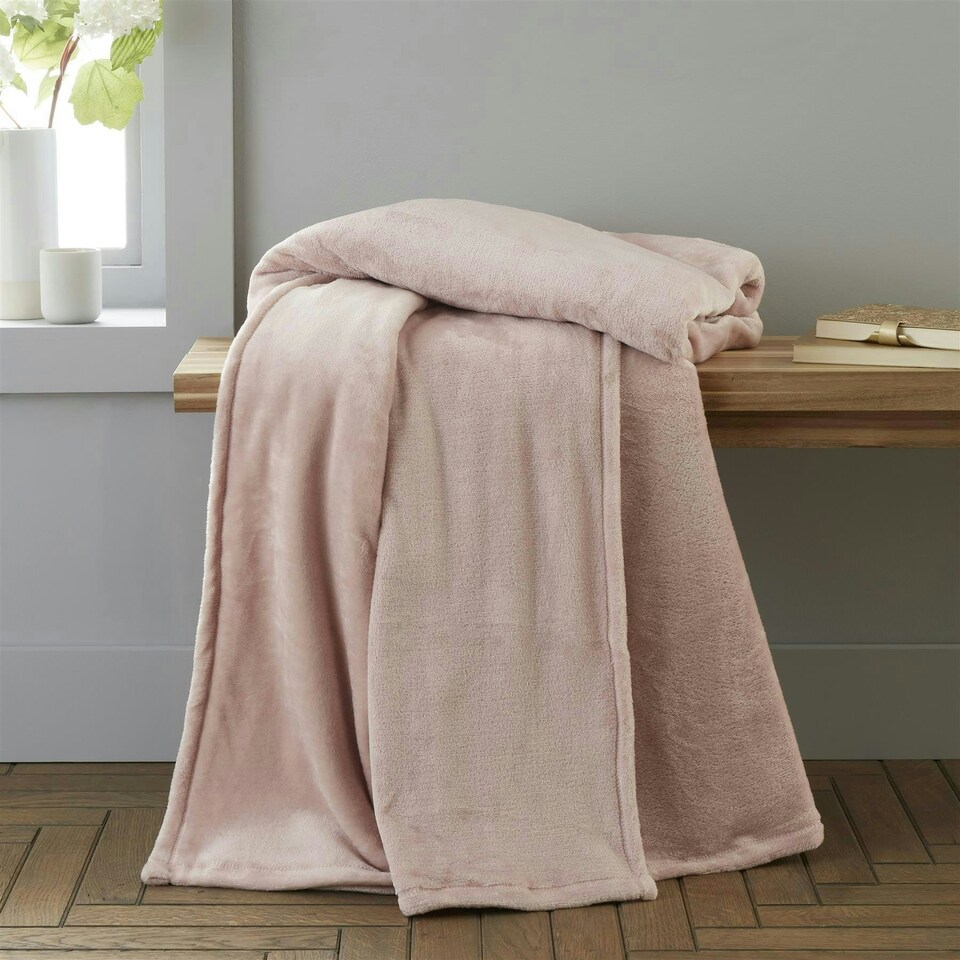 image 1 of Catherine Lansfield Extra Large Raschel Velvet Touch Blanket Throw