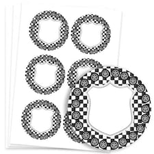 Cars Design Round Stickers 88mm - Sheet of 6