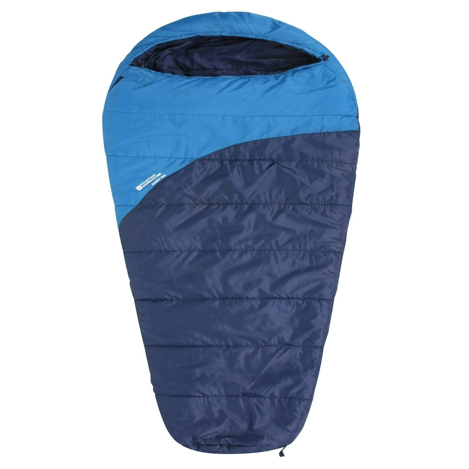 image 1 of Mountain Warehouse Summit 300 Square Sleeping Bag Insulated Two Way Zip Camp Bed Right Handed Zip - Long length (215cm) Blue | Cobalt