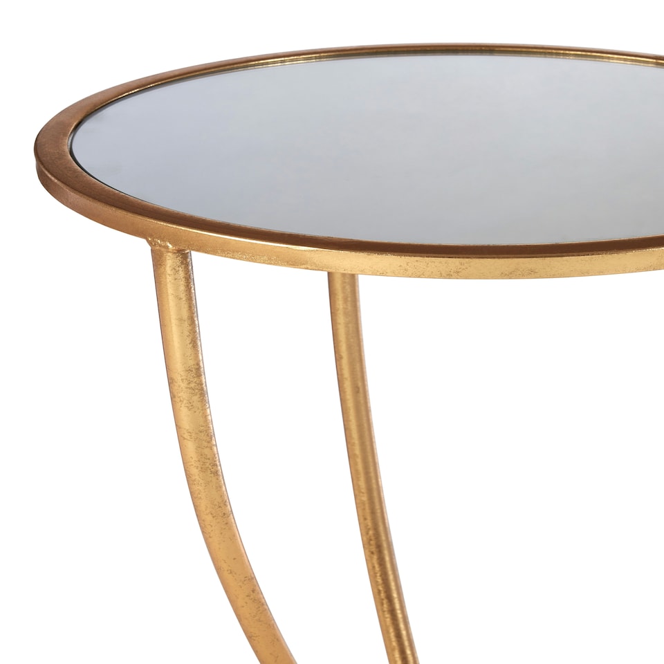 image 1 of Interiors By Premier Elegant Mirror Top And Gold Frame Side Table, Sturdy Side Table By Couch, Versatile Small Lounge Table | Gold