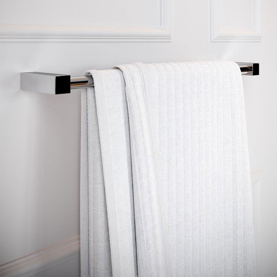image 1 of COSMIC Towel rail, Silver Gloss, Wall-mounted, 40 cm. Collection METRIC