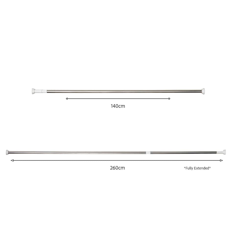 image 1 of 140-260cm Large Adjustable Window or Door Display Tension Rod