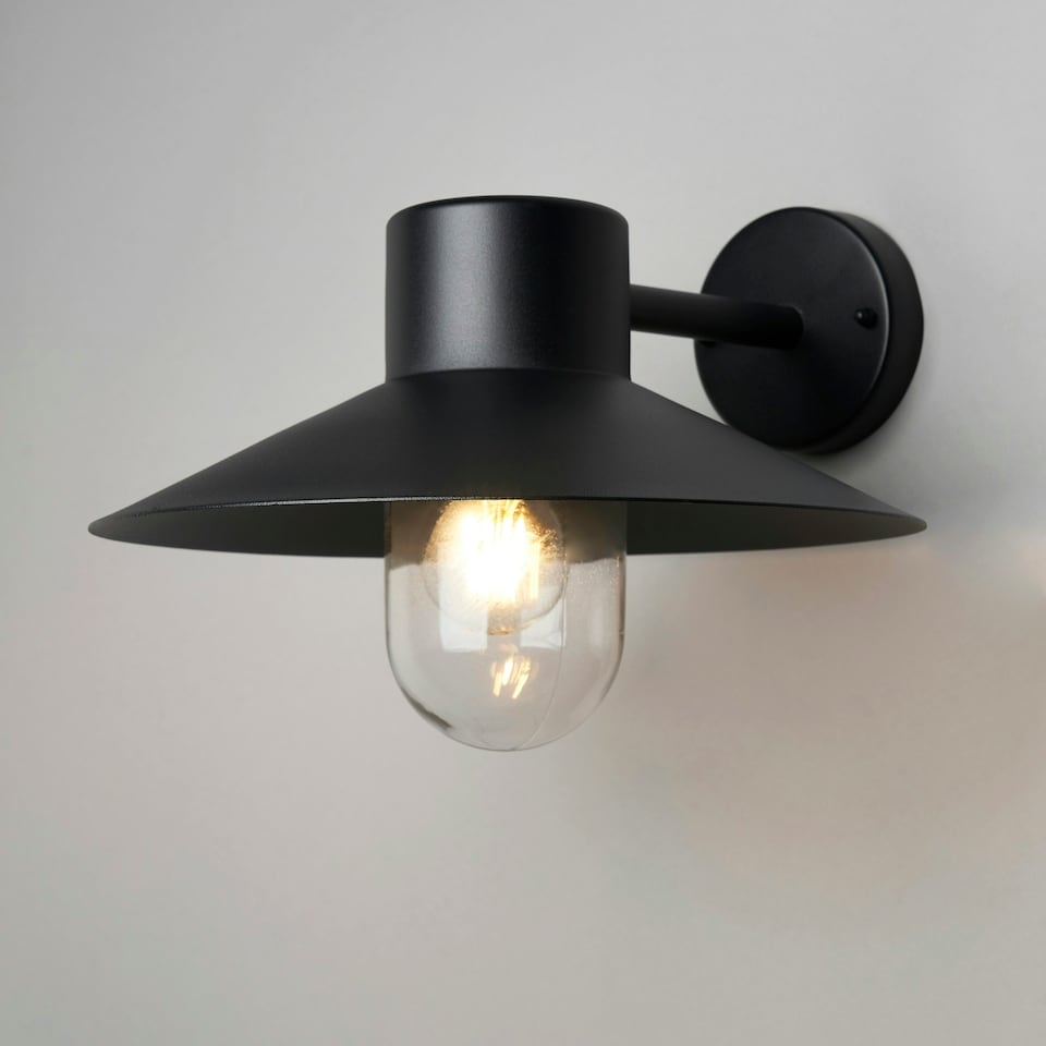 image 1 of Heston Outdoor Wall Light, Black