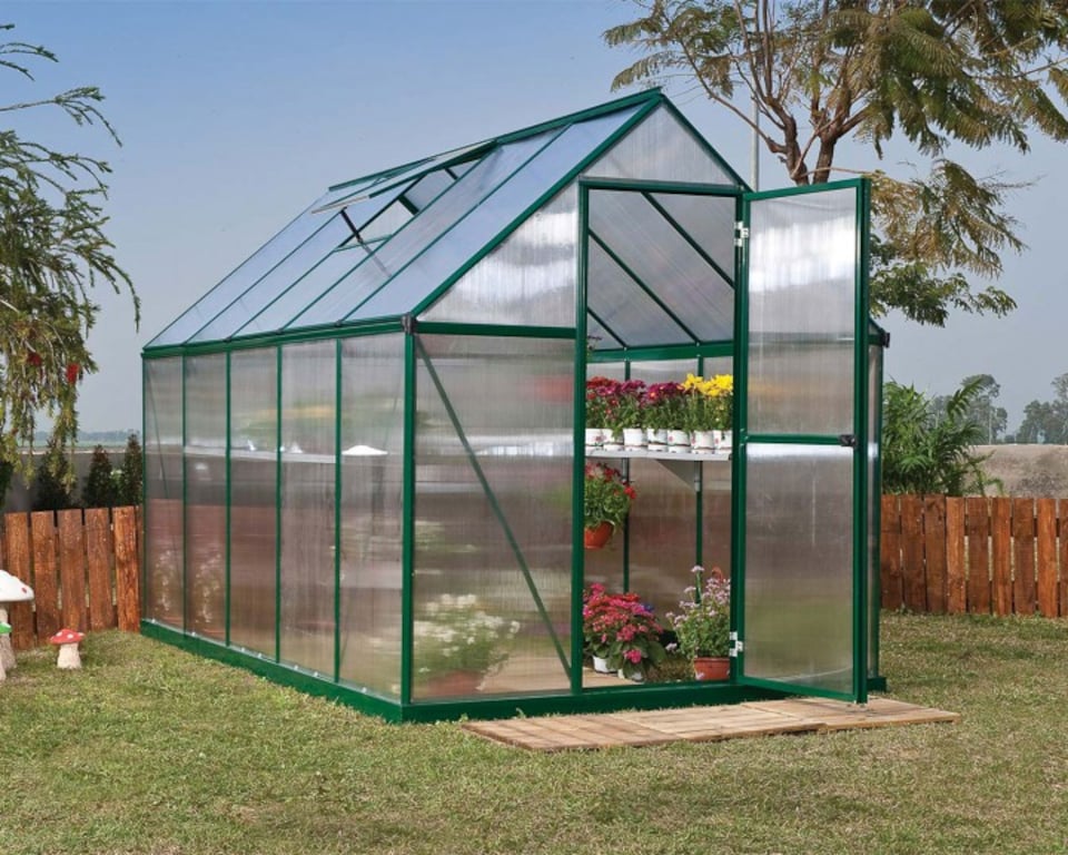 image 1 of Greenhouse Mythos 6 x 10 - Polycarbonate - L306 x W185 x H208 cm - Green