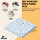 image 8 of NOVECRAFTO Vinyl Floor Tiles Self Adhesive – 18x18in Peel and Stick Large Square Flooring for Kitchen, Bathroom & Living Room – White Grey Terrazzo Effect White | 4.18 sqm