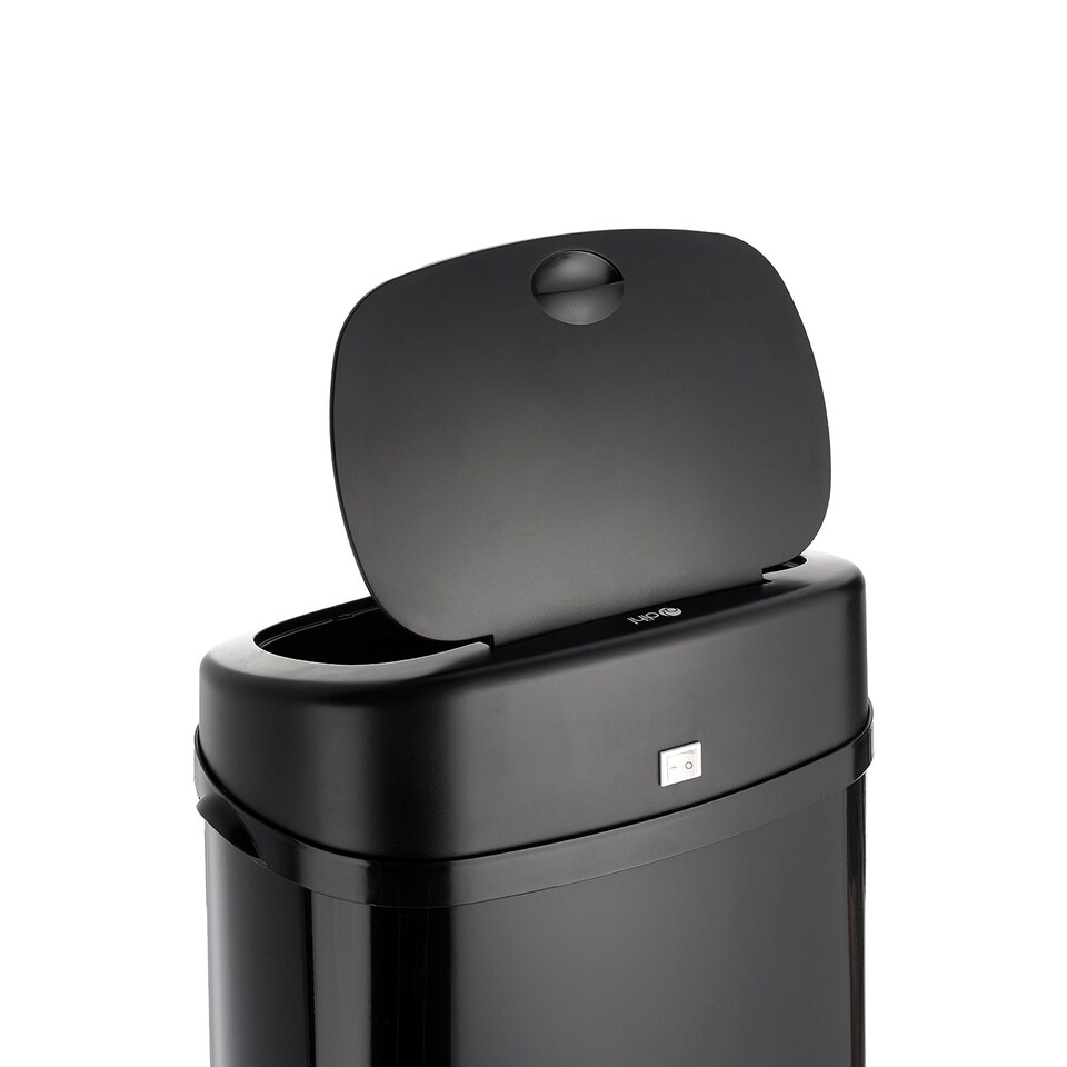 image 1 of Dihl 30L Onyx Black with Black Lid Stainless Steel Auto Touchless Hands-free Sensor Kitchen Waste Dust Bin Automatic Motor